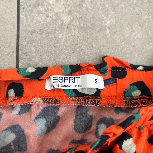 Esprit orange printed square neck tank small - Picture 4 of 4